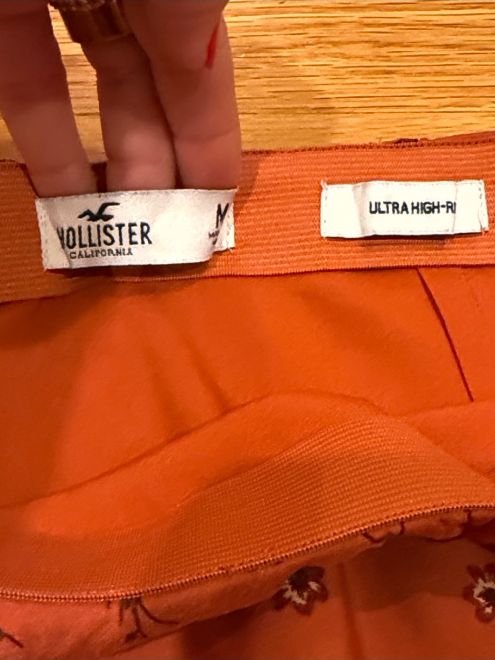 Hollister Rust Floral A-Line Skirt - Women - Picture 3 of 4